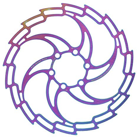 Fahrrad Scheibenbremse CNC-Schneiden Vollscheibenbremse aus Edelstahl Bunte schwimmende Rotorscheibenbremsteile(160mm)