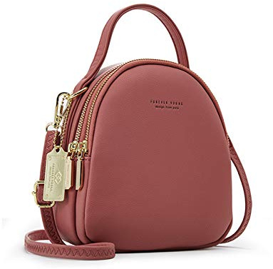 PORRASSO Mini Zaino Donna Moda Borsetta Ragazze Impermeabile Borse a Tracoll con Foro per Auricolari Pelle Daypack Viaggio Incontri Piccolo Zaini
