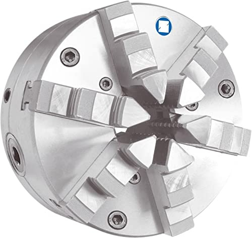 Six-jaw lathe chuck, steel, diameter 125 mm, with radial fine adjustment/front mounting
