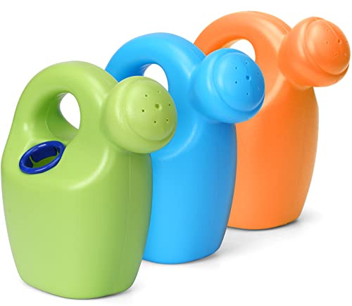 Watering Can for Kids, Beach Sand Toys Garden Play Time or Practical Use, Childs ABS Plastic Watering Can, Small Water Can Garden Tools for Boys and Girls, Set - 3pack