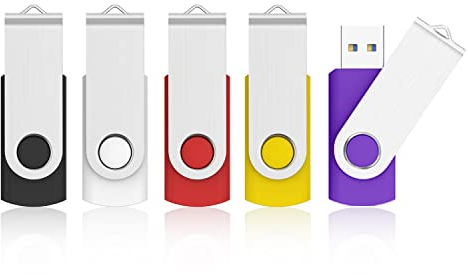KOOTION 5 Stück USB Sticks 32GB 3.0 USB Speicherstick 5er Pack Datenstick 32 GB Memory Sticks Bunt USB Flash Lauwferk 32 Gbyte USB Flash Pen Drives Metall Set 5 STK 32G Datenspeicher Stick Mehrfarbig