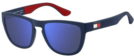 Tommy Hilfiger Th 1557/s FLL/ZS MATTE BLUE Sunglasses Men's Propionate, Standard, 54
