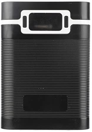 VBESTLIFE 4x 18650 DIY Power Bank Box, Dual USB Solderless Battery Charger Outer Case, with LCD Display, Quick Charging Mobile Power Case(Black)