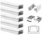SL Lighting 10 Meters 5 Packs 2 Meter /6.56ft LED Aluminum Profile Silver LED Diffuser, Milky White Cover, End Caps, Mounting Clips Aluminum Extrusion for LED Strip Light