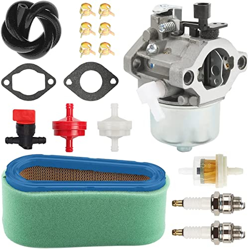 ZAMDOE Carburateur 699831 694941 pour Briggs & Stratton 283702 283707 284702 284707 284777 286702 286707 289702 289707 28D702 28D707 28M706 Moteurs de tondeuse à gazon avec filtre à air Bougies