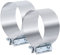 Vitonsbay 4.5 Inch Exhaust Clamp,4 1/2 In Butt Joint Exhaust Muffler Pipe Band Clamp Sleeve Coupler 304 Stainless Steel(2Pcs)
