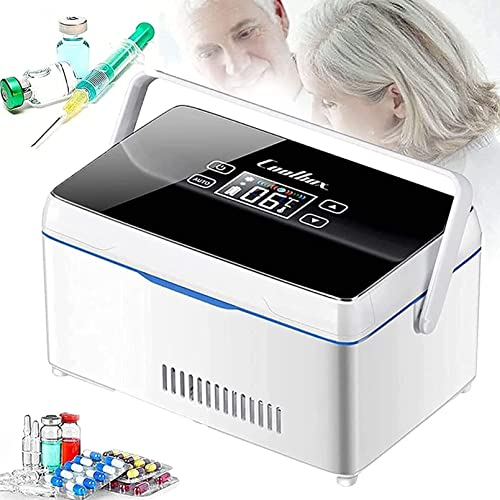 Insulinkühlschrank Minikühlschränke Tragbarer Insulinkühler Kühlbox, tragbarer Medizinkühlschrank - Reefer mit konstanter Temperatur, wiederaufladbares LCD-Display 2-8 ℃ 1 * Batterie 2022