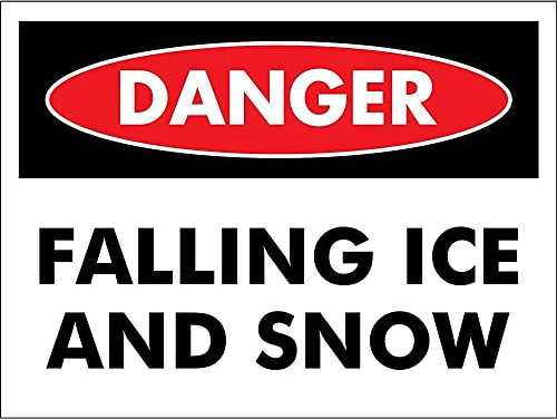 452 Warnschild Gefahr Durch Fallendes Eis Und Schnee Personalisierte Gefahrenhinweis Retro Blechschild 20X30Cm, Metallschild