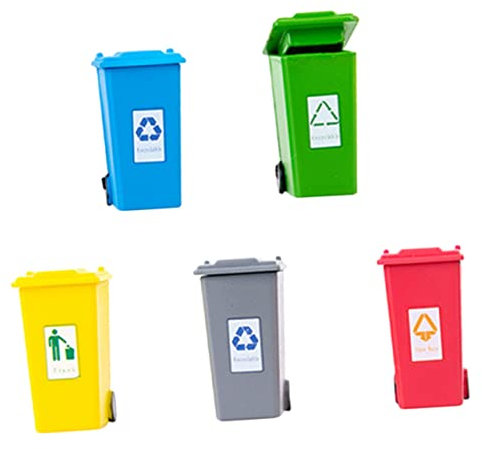 Yardwe 10 Pcs Mini Trash Can Small Trash Bin with Lid Kids Truck Toys Desk Topper Garbage Can Toy Mini Garbage Cans Mini Trash Cans Kids Garbage Bin Mini Trash Can Model Small Model Boy
