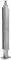 Glass Railing Post Draußen/ Innen Glas-Geländerpfosten mit Schlitzen für Haus/ Gartenlaube/ Veranda/ Treppe, Bodenmontage Handlauf Geländerpfosten aus Glas, Silber ( Color : Silver Mid Post , Size : 9