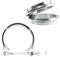 Godimg Morsetto V band 2,5 pollici (63.5mm),Kit di flangia-fascette a V,con morsetto a V in acciaio inox e flangia in ferro,per tubi di scarico turbo