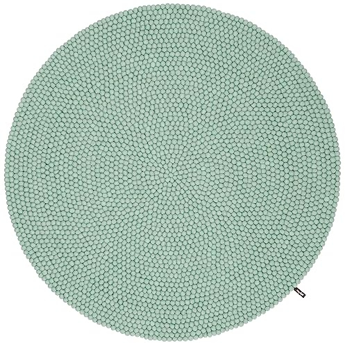 myfelt Filzkugelteppich Fine - Ø 50 cm, ideal für Schlaf-, Wohn-, Kinderzimmer, Flur & Bad