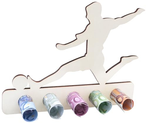 Aitsite Fußball Geldgeschenk Holz | Personalisiertes Geldgeschenke | Geburtstag Geldgeschenk Holz | Geldgeschenk Hochzeit | Geschenke für Freunde und Familie