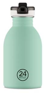 24Bottles Kids - Gourde pour enfants avec paille, école primaire et maternelle 250 ml, bouteille bébé 100 % hermétique en acier inoxydable, sans BPA, ultra légère, écologique, design italien [non