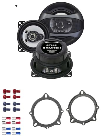 Crunch Auto Lautsprecher Boxen GTi42 300 Watt 10 cm 2 Wege Koax passend für BMW 5er E60 E61 2006-2010 Türen vorne