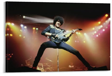SECOLI Foto von Thin Lizzy und Phil Lynott Leinwand-Poster, dekoratives Gemälde, Wandkunstdruck, modernes Dekor, Rahmen-Stil, 20 x 30 cm