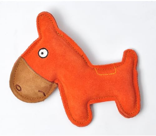 Aumüller Hundespielzeug aus Leder - Esel, orange