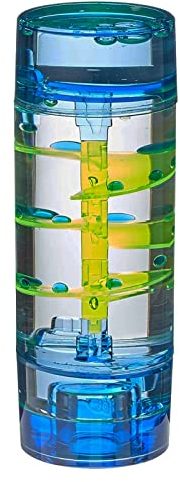 Tropfen Sanduhr Flüssig Bewegung Blasen, Hourglass Liquid Motion Timer Bubble Fidget Toy Sanduhr Dekompressionsölleck Sensorisches Spielzeug Geschenk for Kinder und Erwachsene (Blau)