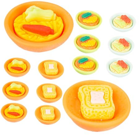 NAMOARLY 20 Stück Simuliertes Essen Kleines Snack Modell Mini Ornament Miniatur Puppenessen Mini Essensdekoration Kunstharz Basteln Mini Japanisches Essen Snack Für