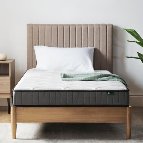 Zinus - Matelas 90x190cm - Hauteur 15cm - Matelas Hybride en Mousse à Mémoire de Forme - Haute Résilience Respirant - Durable et doux pour la peau -Matelas pour lit adulte et enfant - Conçu en France