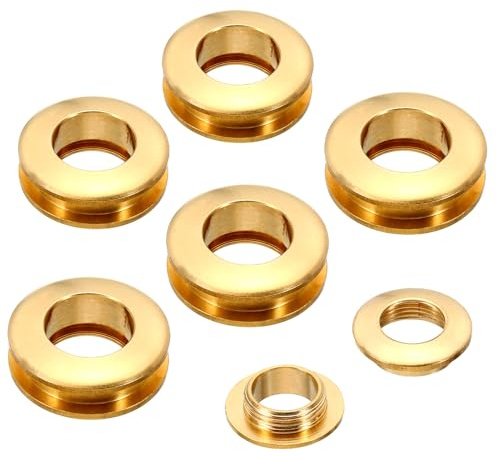 PATIKIL 6 Satz Ösen Set, 12mm Tülle Werkzeug Metall Ösen, Bogen Tüllen Kit Metallösen, Ösenzange Kit für Schuhe Kleidung Gürteltasche DIY Planen Tasche Gewebe, Blechbläserklang