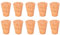 Tradineur - Pack de 10 tapones cónicos de corcho para cerrar botellas de cristal, botes, frascos, vino, aceite, bares, restaurantes, hogar - 23 x 14 x 30 mm