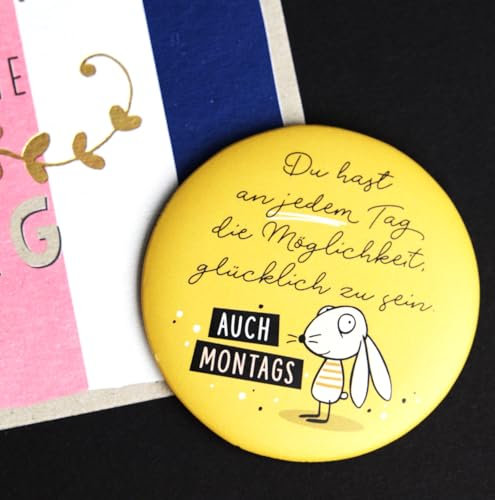HappyLife Einfach Magnetisch, hochwertig verarbeiteter Magnet, EIN echter Hingucker, optimale Haftkraft und EIN schmales Design (Glücklich Sein, auch montags)