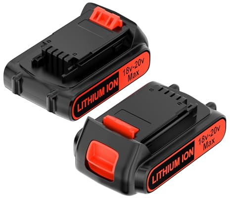2 Stück 18V Ersatz Akku für Black und Decker BL2018 BL1518 BL2018-XJ BL4018 LB20 LBXR20 LBXR2020-OPE LBXR20B-2 LB2X4020 LST220, 3000mAh Li-ion Akku