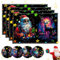 Miioto Platzdeckchen Weihnachten, Tischsets Weihnachten Abwaschbar, Platzsets Weihnachten Stoff 4er-Set Weihnachtliche Tischdekoration, 30 x 45 cm