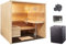 Sentiotec Panorama Large Komplettsauna aus Fichte Saunakabine 214x210x201cm mit Saunaofen