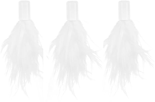 PETTOM 3 Pack Replacement Feather for Interactive Cat Toy (White - 3 feathers)
