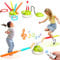 Fuutilake 3 in 1 Outdoor Toy for Children, Ring Toss Game Toys/Rope Jump Machine for Children/Foam Rocket Launcher, Sports & Outdoor Toy with Music, 4 Speeds, Remote Control for 3+ years