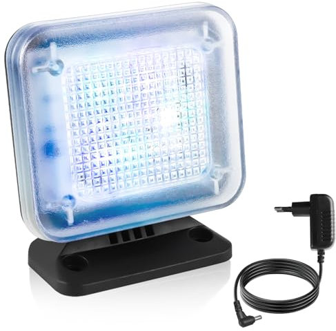 Vaileal TV Simulator: LED TV-Simulator, Bildschirm-Simulator, Fernseh-Atrappe/Fake-Fernseher, mit 12 LED’s und 3 wählbaren Programmen, Einstellbare Laufzeit EIN/4h/7h, Einbruchsschutz Hohe Sicherheit