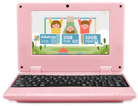 ZHAOHUIXIN Piccolo laptop portatile da 7 pollici, Android 12 Quad Core con 2 GB di RAM e 32 GB di ROM, mini notebook per bambini, regalo ideale per l'apprendimento e l'intrattenimento dei bambini
