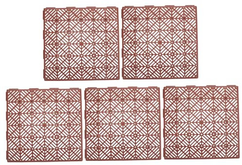 BESPORTBLE 5stücke Teiliges Rutschfester Kunststoff-Fliesen Für Außenbereich Antirutsch Gartenbodenplatten Robust Und Langlebig Für Garten Und Terrasse