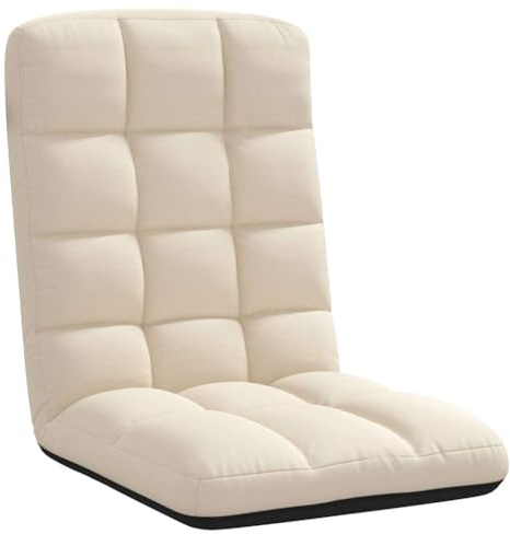 vidaXL Bodenstuhl Faltbar Leinen 71x51x62 cm