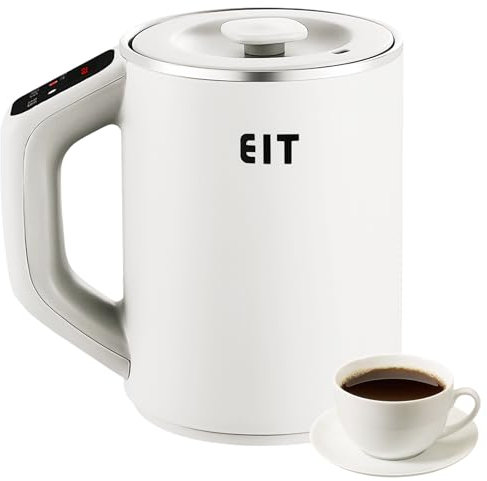 Wasserkocher mit Temperatureinstellung, 800ML Wasserkettle mit Temperaturhaltefunktion, Schnelles Aufheizen Edelstahl Reisewasserkocher Energiesparend Teekocher für Reisen Camping Unterwegs
