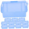 Angoily Blue Warehouse Parts Storage Bin Pp Material Container Oblique Mouth Parts Tray Home Decor