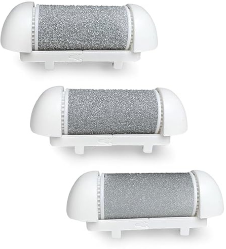 Ersatzrollen-Nachfüllköpfe in 3 Größen, grobe Micro-Pedi-Ersatzrollen, weiß, elektrische Fußfeilenköpfe, Fußpflege-Utensilien für rissige Fersen, abgestorbene Haut, Fußhornhautentferner