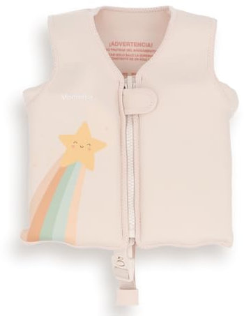 Monnëka Gilet de Natation avec Sangle Ajustable et Fermeture de Sécurité | Sea Vest Flottant pour Apprentissage | Gilet d'Aide à la Flottaison pour Enfants | Starlight - 2 à 3 Ans