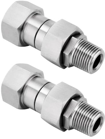Drehgelenk für Hochdruckreiniger, 2 Stück 3/8 Zoll NPT Schnellkupplung, 360 ° Drehbare Schlauchdrehadapter, Schnellverbindungs Set Hochdruckadapter für Garten Auto