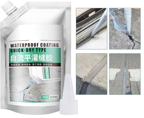 Mastic de Réparation pour Fissures Béton,Colle d'Étanchéité Sol 500ml | Colle Résistante À L'Usure Et Séchage Rapide Pour Mur Extérieur, Sol En Pierre, Bois Et Briques