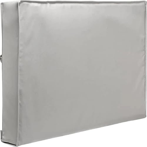 GOXQIT Outdoor TV Cover Screen Dustproof Waterproof Cover Set Television Case TV 22'' To 75'' Inch for Television Sets(Grey,FOR 50-52inch TV)