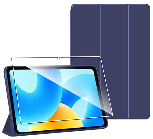 Rojeuinn Hülle für Honor Magic Pad 3 13.3 2025 Tablette Case Cover+ 1 Stücks Schutzglas Schutzfolie -Blau