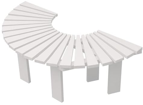 Baumbank aus Holz, gebogen, für den Außenbereich, wetterbeständig, für Terrasse und Innenhof