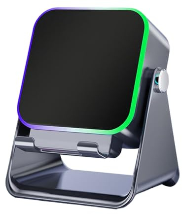 dzqad Induktion Lautsprecher Für Smartphone - Audio-Station faltbar mit Licht | 10W Lautsprecher Mit Telefonständer | Für Geburtstage, Büro, Reisen, Zuhause, Männer, Frauen, Freunde Und Freundinnen