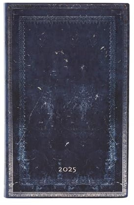 Paperblanks 12-Monatskalender Softcover Flexi 2025, Inkblot, Maxi, Tagesüberblick, Elastikband-Verschluss