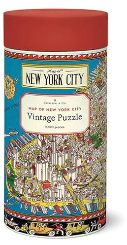 Cavallini Puzzle mit 1000 Teilen, Karte von New York City (PZL/NYCMAP)