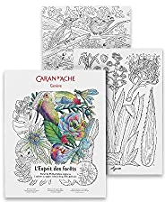 Caran d´Ache Esprit des Forets FSC Malbuch A4 mit 25 Illustrationen, Maße: 23,7 cm x 29,7 cm x 1,6 cm, 0454.802