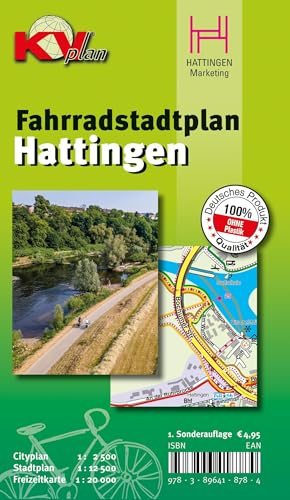 Hattingen - Fahrradstadtplan: KVplan, Radkarte/Stadtplan, 1:20.000 / 1:12.500 / 1:2.500, inkl. allen Radrouten, Radfahrempfehlungen, Anlaufstellen, ... http://www.kv-plan.de/reihen.html)